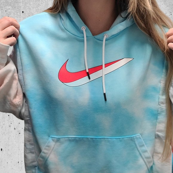 Custom tie dye nike hoodie x plaid - Picture 2 of 6